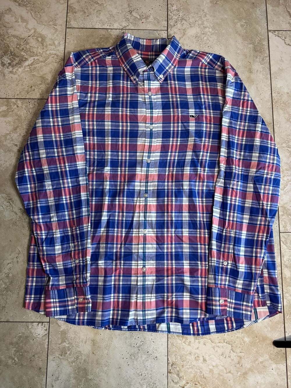 Vineyard Vines Men's Classic Fit Whale Shirt Long Sleeve Plaid Button Down